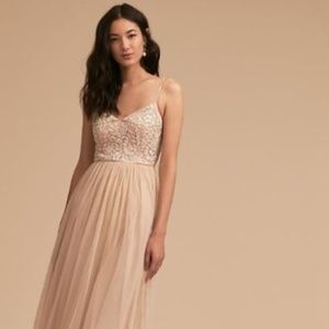 BHLDN Elowen Bridesmaid Dress Oyster Size 0